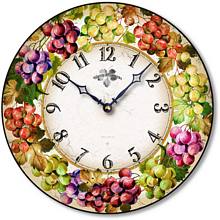 Item C8041 White Italian Style Wine Grapes Wall Clock