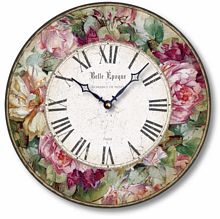 Item C8219 Victorian Style Belle Epoque Roses Wall Clock