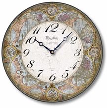 Item C8220 Antique Olde World Map Wall Clock