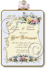 Item M308 Victorian Wedding Certificate Plaque