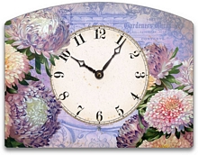 Item C676 Tabletop Chrysanthemums Clock